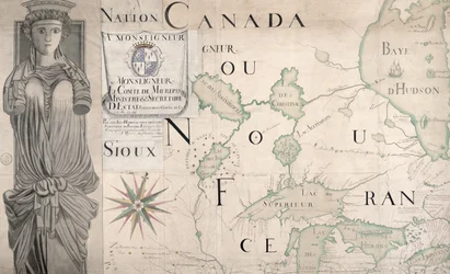 Mapa da Nova França (Canadá) 1699 (ver também 159120)